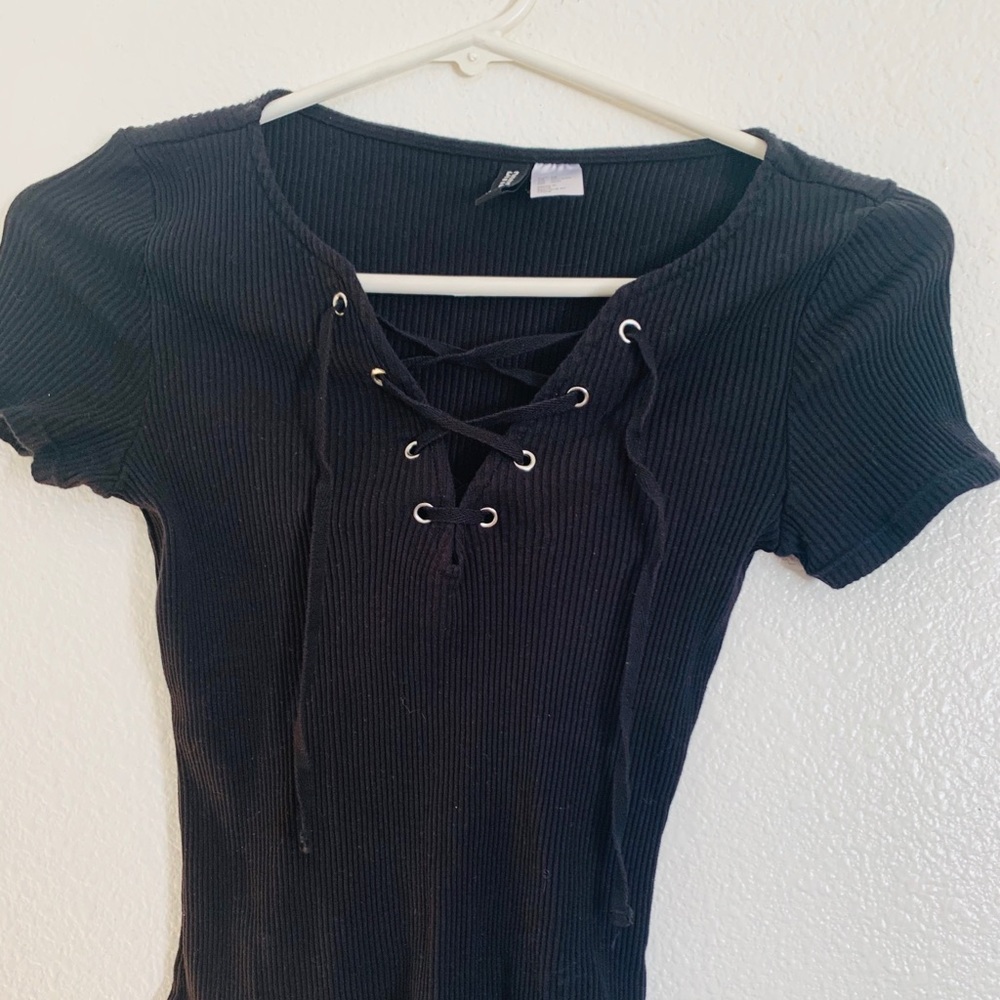 Black Size small shirt with lace